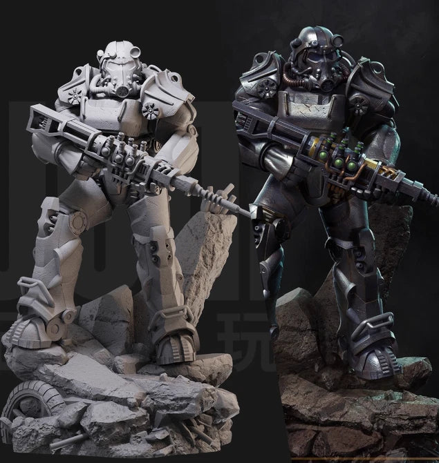 120mm Total Height Resin Fantasy Warrior Mecha Unpainted Unassembled Model