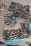 Sweet Jojo Designs Funky Zebra Decor Lot - Lamp Photo Board Bed Skirt Valances Model