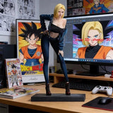 H32CM Android 18 Statue Figure Anime Model GK Collectible Ornament Toy Xmas Gift Model