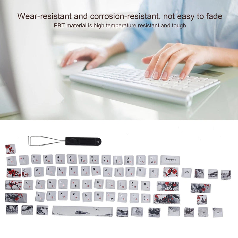 Keycaps PBT 5Sided Sublimation 71 Keys Keyboard Caps For Mechanical Optical SRKJ Model