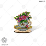 DIY Decoration embroidery kit with beads on Wood base for Home Craft gift Model
