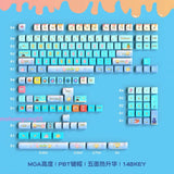 Cute Cartoon Keycap Set 148-key Keycaps For Mechanical Keyboard MOA H Girls Gift Model