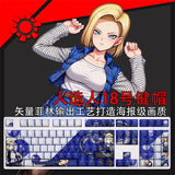 Android 18 Keycaps Backlit Anime Dragon Ball Key cap For Cherry MX keyboard Model