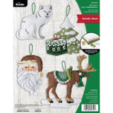 Bucilla Felt Ornaments Applique Kit Set Of 4 Nordic Noel 89754E Model