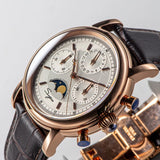 1963 Seagull Sugess 40mm Watch Moon Phase Date Chronograph Sapphire Gold ST1908 Model