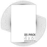 25 PCS 4x6 Inch White Backing Boards 4Ply Cardboard Picture Framing Mat Model
