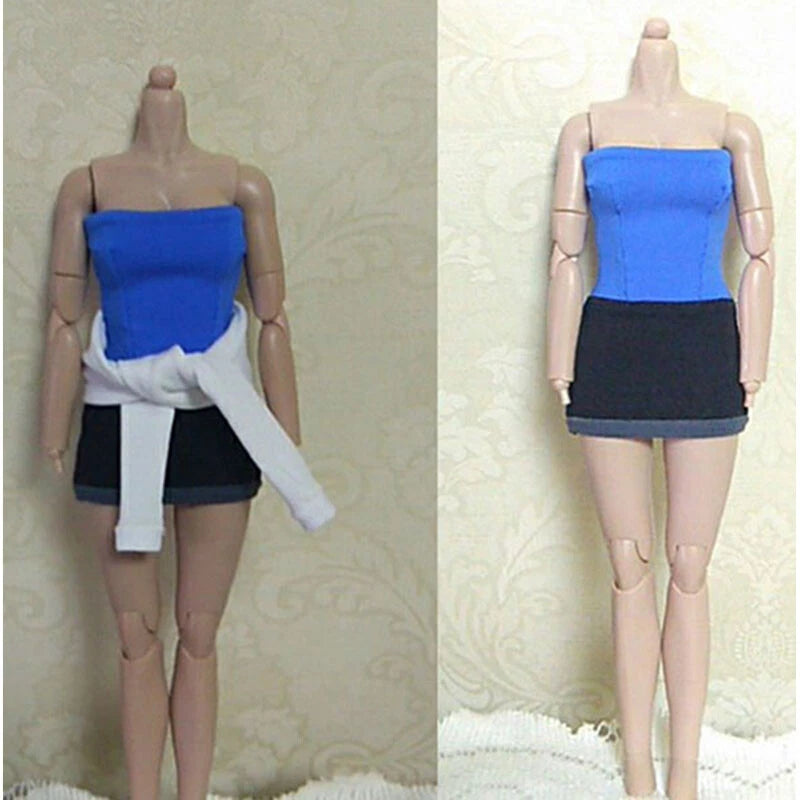 1/6 Scale Female Clothes Jill Valentine Comics Policewoman Coat Top Skirt Suit Model