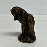 1986 The Franklin Mint Brass Curio Cabinet Cat Figurine Animalier Model