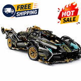 1690PCS Green Racing Car Building Block Toy, ABS DIY Model Kit for Home & Office Model