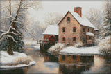 Winter Old Mill - Counted Cross Stitch Kits Needlework Embroidery DIY Model