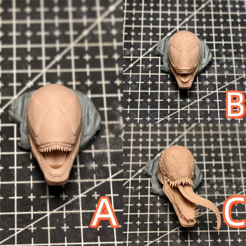 1/12 1/4 1/6 1/18 Unpainted Venom Custom Head Carved Model Toys Model