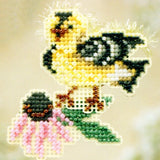 Goldie Finch Beaded Cross Stitch Kit Mill Hill 2010 Spring Bouquet Model
