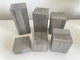 MyGift Rustic Grey Wood Tiered Display Risers Jewelry Figurine Set of 6 Model