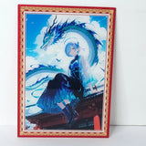 Rem Dragon Red Glitter Premium Waifu Card Anime Wall Art Oversized Board A5 Model