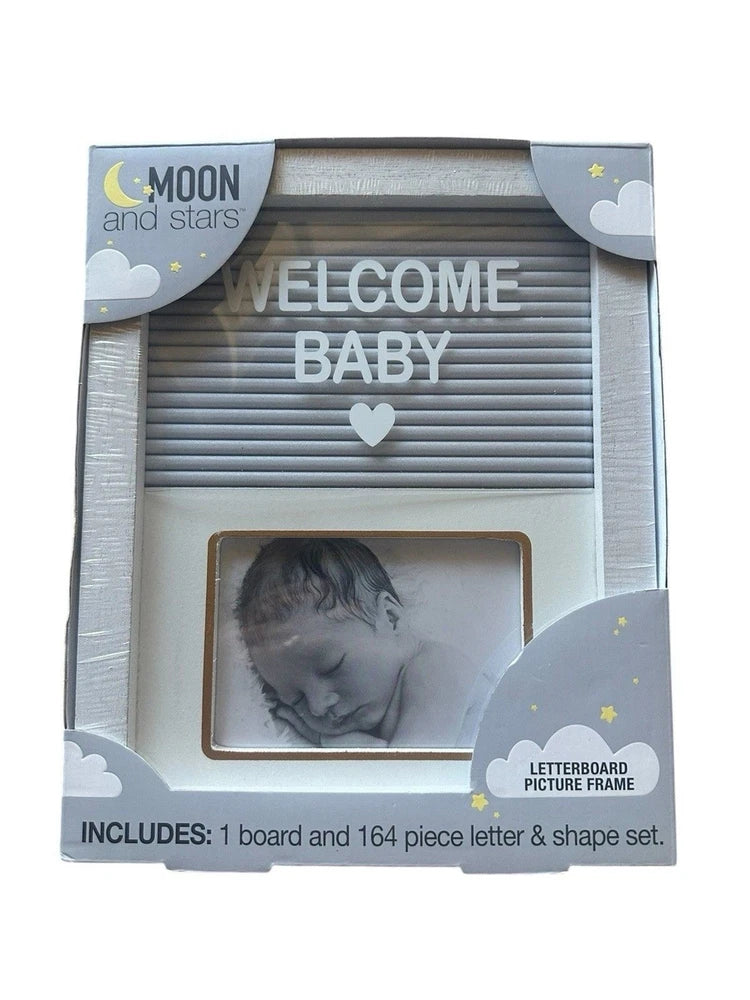 Moon and Stars Welcome Baby Lettterboard Picture Frame Letter Board NEW Model