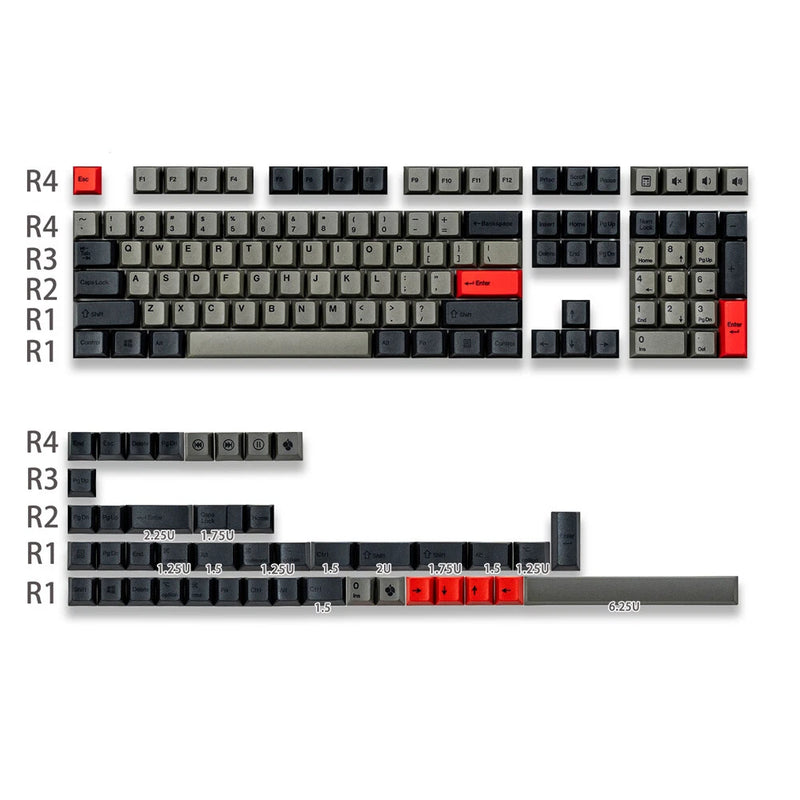 Dolch Keycap Set Dye Sublimation PBT Cherry Profile Keycaps Model