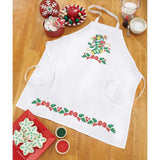 Herrschners? Christmas Cheer Apron Stamped Cross-Stitch Model