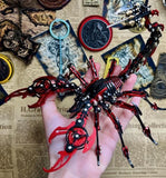 Black Red Cyber Scorpion 3D Metal Model Kit 454Pcs PVD Stainless Steel DIY STEM Model