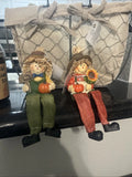 Shelf Sitters-Fall Autumn Dangling Legs-Give Thanks-Boy&Girl Thanksgiving Decor Model