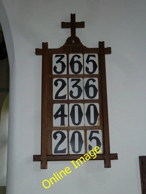 Photo 6x4 Saint Peter, Goathill: hymn board  c2013 Model