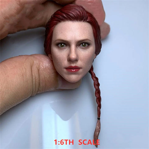 Endgame Black Widow Female Girl Head Carved 1/6 Scale Model 12in Action Figures Model