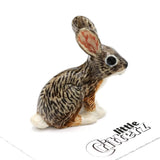 Little Critterz Rabbit - Jackrabbit "Bounder" - Miniature Porcelain Figurine Model