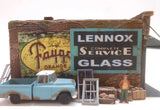 Downtown Deco O Scale Kit  Building Lennox Glass Great Detail Ghost Sign Decals Model