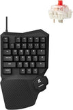 LEMOKEY X0 One Handed Gaming Keyboard, 35 Keys North-Facing Red Backlit Wired Model