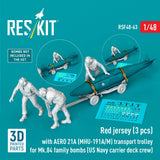 US Navy Red jerseys with AERO 21A MHU-191A/M 1/48 Reskit RSF48-0063 Model