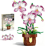 Orchid Building Block Set for Adults, Artificial Flower Plant Building Kit wi... Model
