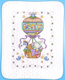 Cross Stitch Kit ~ Design Works / Tobin - Balloon Ride Baby Quilt #T21767 Model