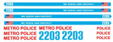 1:24 1:25 G scale model Hill Street Blues police car decals Model