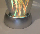 3.5" Multicolored LED Light Base Display of Paperweights Glass Figurine Silver Model