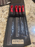 Snap-on Tools SGFMX104 RED Soft Grip 4 Piece Mixed File Set with Kit Bag Model