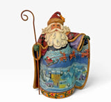 Jim Shore Fly Away Tiny Sleigh Santa 0000831 Heartwood Creek 2007 w/ Box Model