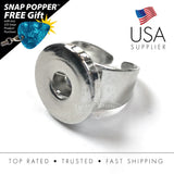 Snap Button Modern Design Adjustable Ring - Fits 18-20mm Snaps Model