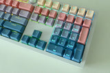 Backlit Pastel Rainbow Gradient Side Print Keycap Set | Mechanical Keyboard Model