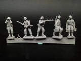 1/72 Resin Figure WWII German Navy Soldiers Set 5 Figures Unassembled Unpainted Model