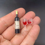 1/6 Scale Wine Bottle & Glasses Model for 12" Figure Scene Accessories Model