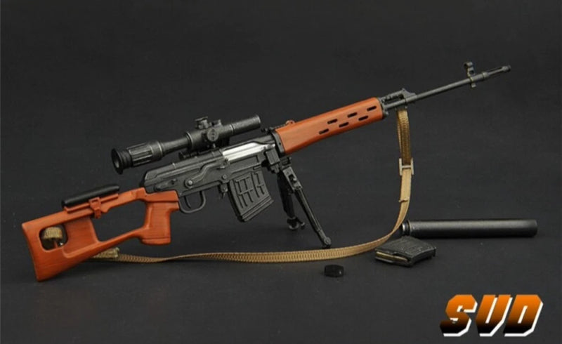 1/6 Scale Sniper Gun SVD Weapons Model for 12" Solider Action Figure Prop Scene Model