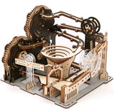 DIY 3D Wooden Marble Run Puzzle Kit - Mechanical Model Building Set STEAM Model