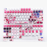 Honkai Impact 3 Elysia 135 Keycaps Anime Side Engraved for Cherry MX Keyboard Model