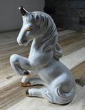 White and Gold Color Unicorn Figurine Display Sitting Statue Fantasy 5.5¡± Model