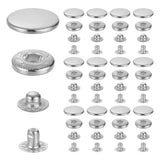 35 Set Stainless Steel Fastener Snap Press Stud Button 20mm Silver) Model