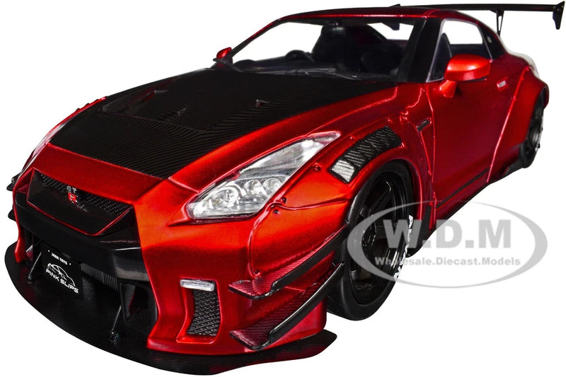 NISSAN GT-R (R35) LIBERTY WALK 2.0 RHD RED 1/18 DIECAST MODEL BY JADA 36465 Model
