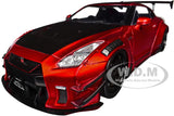 NISSAN GT-R (R35) LIBERTY WALK 2.0 RHD RED 1/18 DIECAST MODEL BY JADA 36465 Model