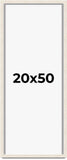 20x50 Shadow Box Frame White | 1.125 Inches Deep Real Wood Rustic Shadowbox Disp Model