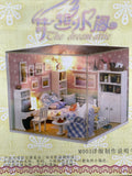 Flever The Dream Attic Mini DIY DollHouse Room KIT w/ CHINESE Instructions! READ Model