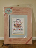 Dimensions From The Heart Counted Cross Stitch Kit - Bears In Boat Birth Record Model