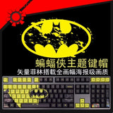 Batman Thermal Sublimation Mechanical Keyboard PBT Keycaps Bumblebee 108 Keys Model